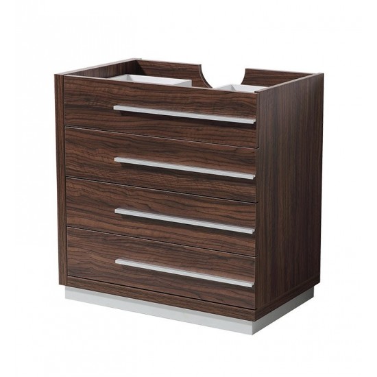 Fresca Livello 30" Walnut Modern Bathroom Cabinet