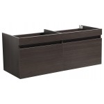 Fresca Mezzo 48" Gray Oak Wall Hung Double Sink Modern Bathroom Cabinet