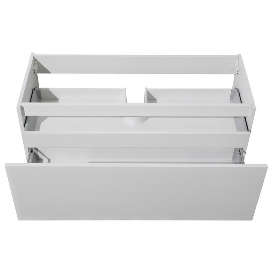 Fresca Mezzo 48" White Wall Hung Modern Bathroom Cabinet