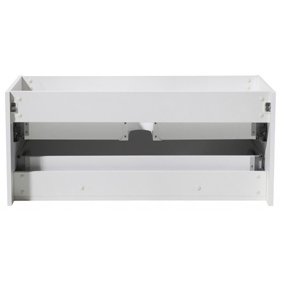 Fresca Mezzo 48" White Wall Hung Modern Bathroom Cabinet
