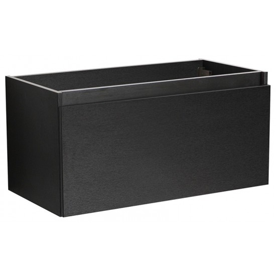 Fresca Mezzo 36" Black Wall Hung Modern Bathroom Cabinet