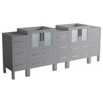 Fresca Torino 72" Gray Modern Bathroom Cabinets, FCB62-72GR