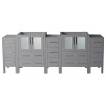 Fresca Torino 72" Gray Modern Bathroom Cabinets, FCB62-72GR