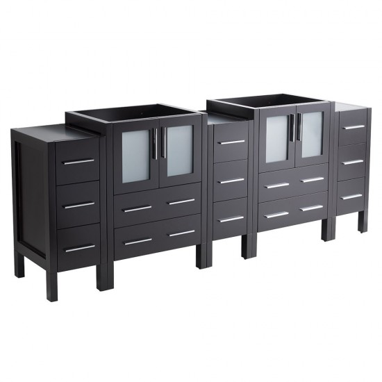 Fresca Torino 72" Espresso Modern Bathroom Cabinets, FCB62-72ES