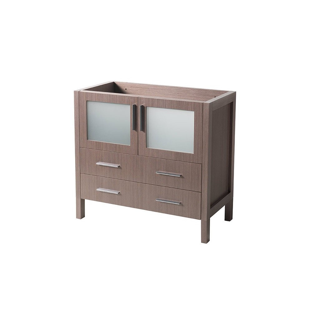 Fresca Torino 36" Gray Oak Modern Bathroom Cabinet