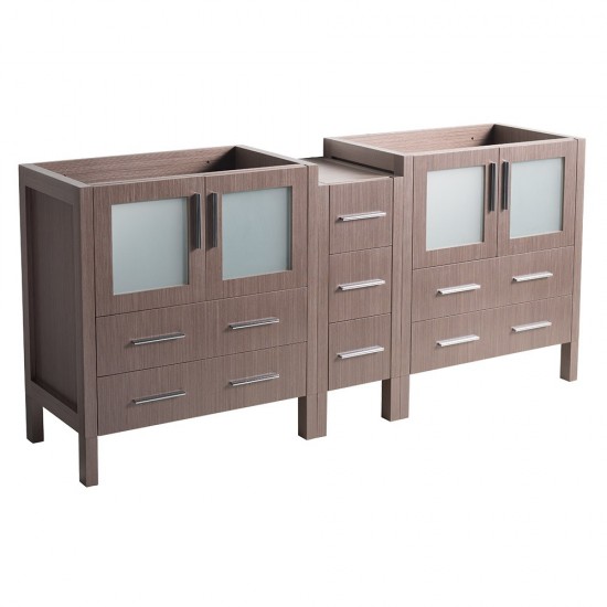 Fresca Torino 83" Gray Oak Modern Bathroom Cabinet