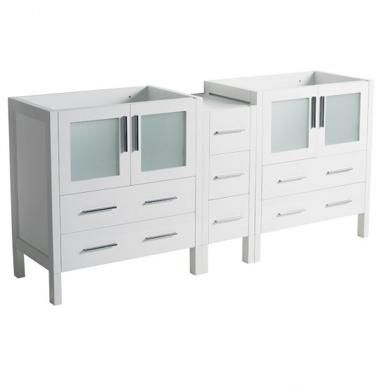 Fresca Torino 72" White Modern Bathroom Cabinets, FCB62-301230WH