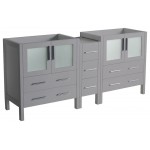 Fresca Torino 72" Gray Modern Bathroom Cabinets, FCB62-301230GR