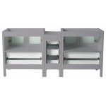 Fresca Torino 72" Gray Modern Bathroom Cabinets, FCB62-301230GR