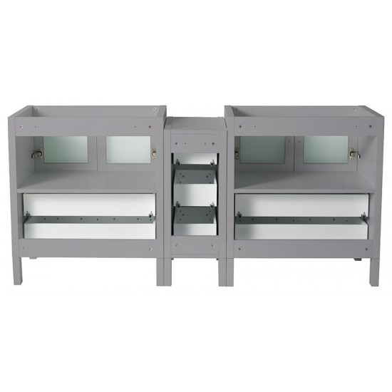 Fresca Torino 72" Gray Modern Bathroom Cabinets, FCB62-301230GR