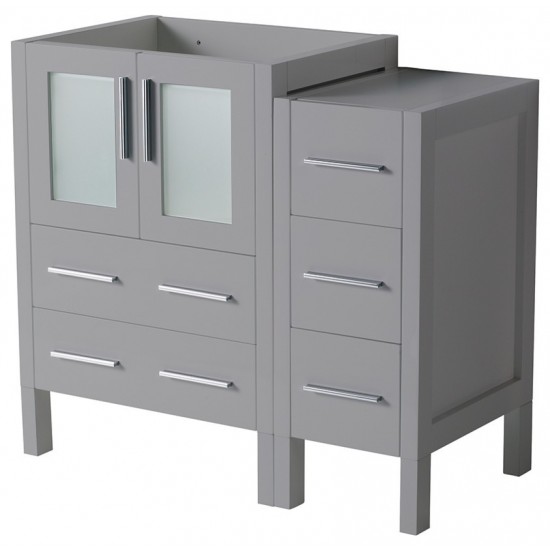 Fresca Torino 36" Gray Modern Bathroom Cabinets