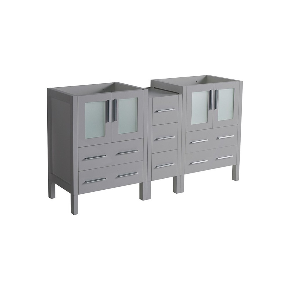 Fresca Torino 60" Gray Modern Bathroom Cabinets, FCB62-241224GR