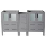 Fresca Torino 60" Gray Modern Bathroom Cabinets, FCB62-241224GR