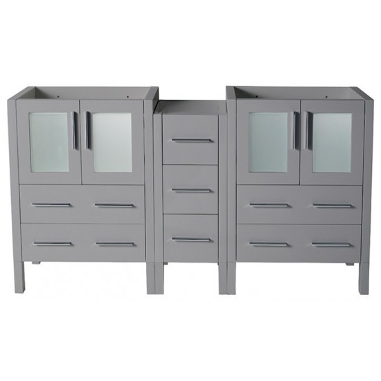 Fresca Torino 60" Gray Modern Bathroom Cabinets, FCB62-241224GR