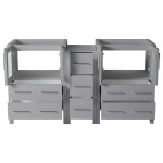 Fresca Torino 60" Gray Modern Bathroom Cabinets, FCB62-241224GR