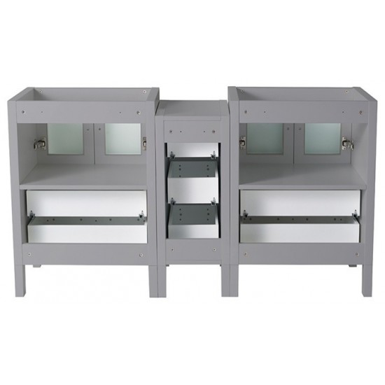 Fresca Torino 60" Gray Modern Bathroom Cabinets, FCB62-241224GR