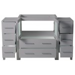 Fresca Torino 54" Gray Modern Bathroom Cabinets