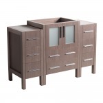 Fresca Torino 48" Gray Oak Modern Bathroom Cabinets, FCB62-122412GO