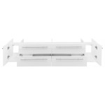 Fresca Lucera 72" White Wall Hung Double Vessel Sink Modern Bathroom Cabinet