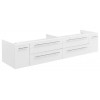 Fresca Lucera 72" White Wall Hung Double Undermount Sink Modern Bathroom Cabinet
