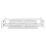 Fresca Lucera 72" White Wall Hung Double Undermount Sink Modern Bathroom Cabinet