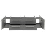 Fresca Lucera 60" Gray Wall Hung Single Vessel Sink Modern Bathroom Cabinet