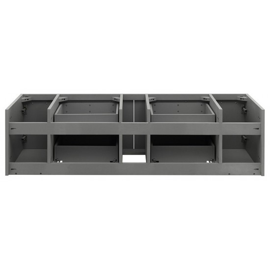 Fresca Lucera 60" Gray Wall Hung Single Vessel Sink Modern Bathroom Cabinet