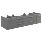 Fresca Lucera 60" Gray Wall Hung Single Undermount Sink Modern Bathroom Cabinet