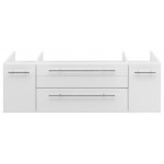 Fresca Lucera 48" White Wall Hung Undermount Sink Modern Bathroom Cabinet