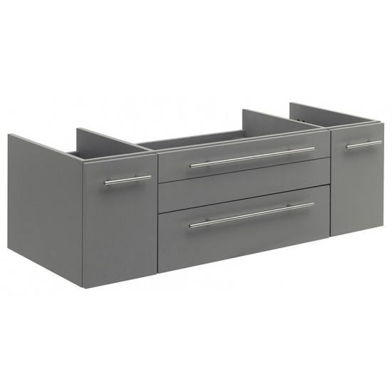 Fresca Lucera 48" Gray Wall Hung Undermount Sink Modern Bathroom Cabinet