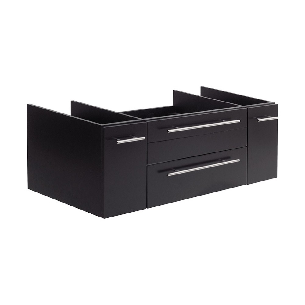Fresca Lucera 48" Espresso Wall Hung Undermount Sink Modern Bathroom Cabinet Fresca Lucera 48" Espresso Wall Hung Undermount Sink Modern Bathroom Cabinet