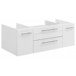 Fresca Lucera 42" White Wall Hung Undermount Sink Modern Bathroom Cabinet