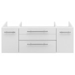 Fresca Lucera 42" White Wall Hung Undermount Sink Modern Bathroom Cabinet