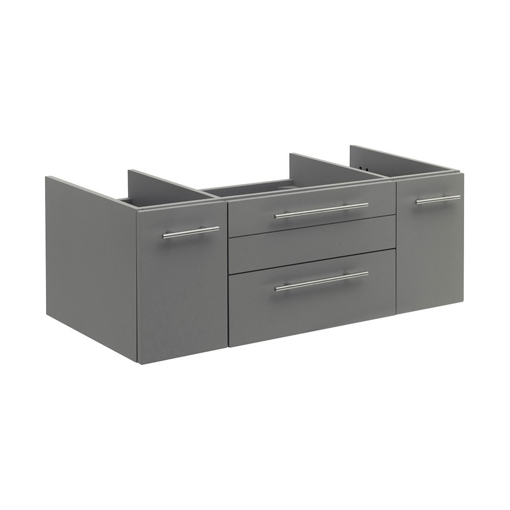 Fresca Lucera 42" Gray Wall Hung Undermount Sink Modern Bathroom Cabinet