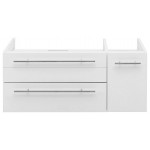 Lucera 36" White Wall Hung Vessel Sink Modern Bathroom Cabinet - Left Version