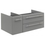 Lucera 36 Gray Wall Hung Undermount Sink Modern Bathroom Cabinet - Right Version