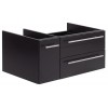 36 Espresso Wall Hung Undermount Sink Modern Bathroom Cabinet - Right Version