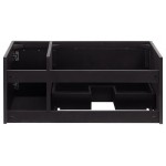 36 Espresso Wall Hung Undermount Sink Modern Bathroom Cabinet - Left Version