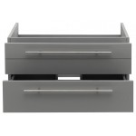 Fresca Lucera 30" Gray Wall Hung Vessel Sink Modern Bathroom Cabinet