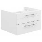 Fresca Lucera 24" White Wall Hung Vessel Sink Modern Bathroom Cabinet