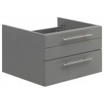 Fresca Lucera 24" Gray Wall Hung Undermount Sink Modern Bathroom Cabinet