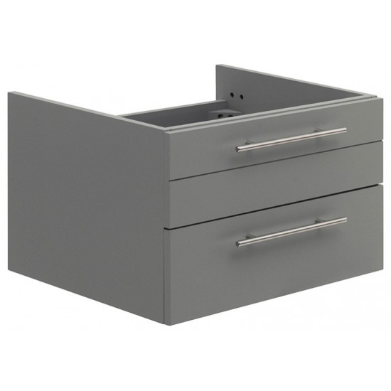 Fresca Lucera 24" Gray Wall Hung Undermount Sink Modern Bathroom Cabinet