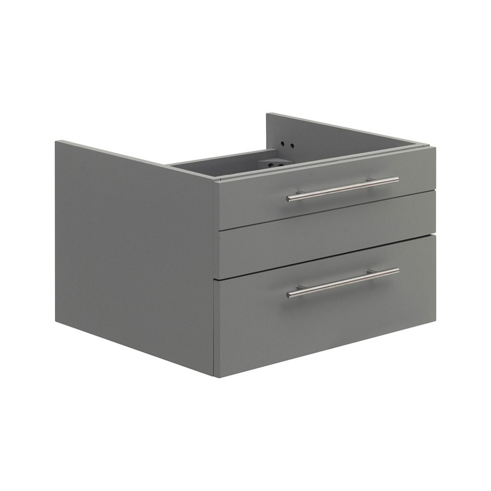 Fresca Lucera 24" Gray Wall Hung Undermount Sink Modern Bathroom Cabinet