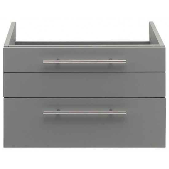 Fresca Lucera 24" Gray Wall Hung Undermount Sink Modern Bathroom Cabinet