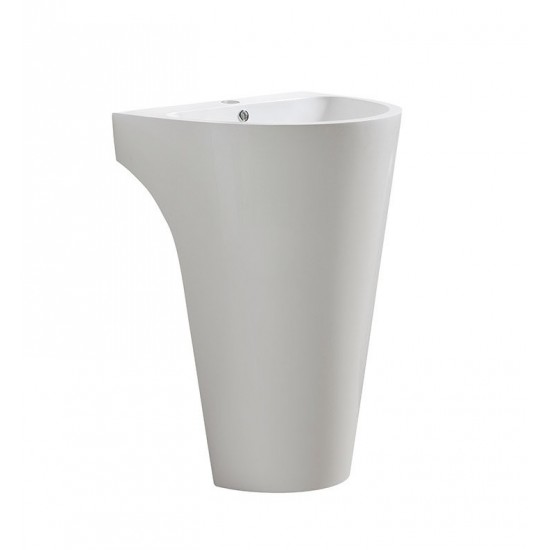 Fresca Parma 24" White Pedestal Sink