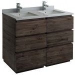 Fresca Formosa 46" Floor Standing Double Sink Modern Bathroom Cabinet