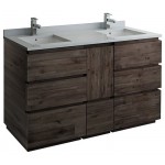 Formosa 58 Floor Standing Double Sink Modern Bathroom Cabinet FCB31-241224ACA-FC