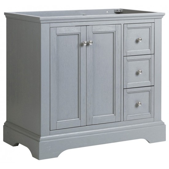 Fresca Windsor 36" Gray Textured Traditional Bathroom Cabinet