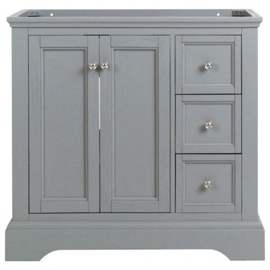 Fresca Windsor 36" Gray Textured Traditional Bathroom Cabinet