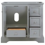 Fresca Windsor 36" Gray Textured Traditional Bathroom Cabinet